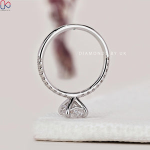 Real Oval Lab Grown Diamond Engagement Ring Oval Lab Diamond Anniversary Ring Oval Brilliant Lab Diamond Ring Oval Proposal Ring for Her