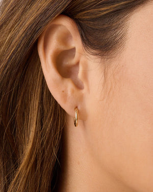 14K Gold Everyday Single Huggie