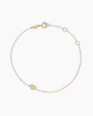 14K Diamond Vintage Heart Bracelet
