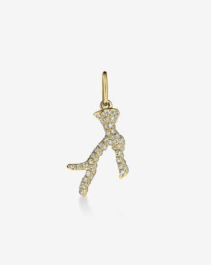 Stunning Diamond Coral Charm - Elevate Your Jewelry Collection!.