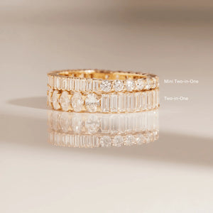 Two-In-One Lab Grown Diamond Eternity Ring NikNenz™ Premium Gold & Diamonds