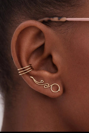 Ear Climber 14K Gold Filled without Stones