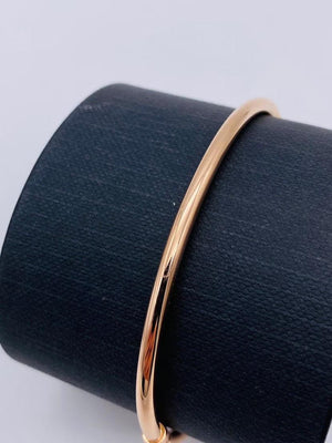 Stunning 9ct Two Tone Gold Hinged Bangle - Elegant Rose and Yellow Gold Women’s Bracelet, 3mm Hallmarked Design.