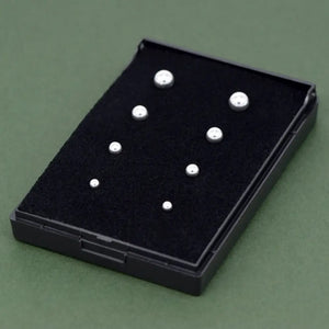 Genuine 925 Sterling Silver 3, 4, 5 & 6Mm Polished Studs/Earrings in Gift Box Gift for Her, Silver Earrings, Silver Ball Studs