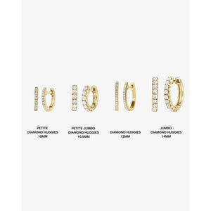 Glamorous Jumbo Diamond Huggie Earrings.