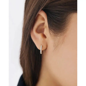 Glamorous Jumbo Diamond Huggie Earrings.