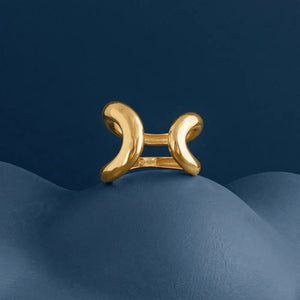 GOLD CHUNKY DOUBLE LOOP RING