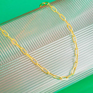 GOLD LONG LINK CHAIN NECKLACE