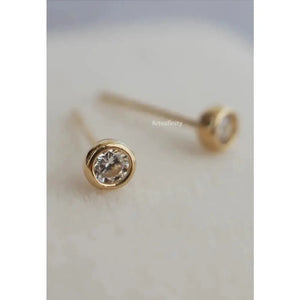 Gold Screw Earrings, 14K Solid Gold Earrings, Real Gold Earrings, Spring and Summer Dainty Earrings, Elegant Earrings, Gift for Her