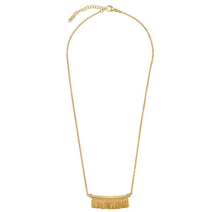 GOLD TASSEL CHARM NECKLACE
