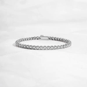 Handmade Tennis Bracelet, Gold Tennis Bracelet, Cubic Zirconia Tennis Bracelet, Dainty Bracelet, Diamond Bracelet, Gift for Her, Bracelet