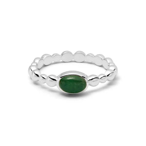 Healing Stone Bobble Ring Sterling Silver