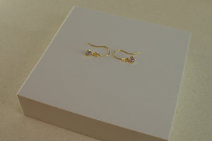 Bezel Set Drop Earrings, Diamond Dangle Earrings, Crystal Drop Earrings, Minimalist Earrings