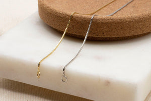 Dainty 10K Solid Gold Box Chain Bracelet - Perfect for Stacking & Everyday Wear.