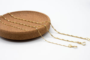 Stunning 10K Solid Gold Twisted Chain Bracelet - Elegant Singapore Design, Perfect Minimalist Gift for Her!.