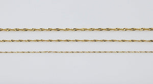 Stunning 10K Solid Gold Twisted Chain Bracelet - Elegant Singapore Design, Perfect Minimalist Gift for Her!.