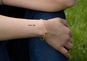 Stunning 10K Solid Gold Twisted Chain Bracelet - Elegant Singapore Design, Perfect Minimalist Gift for Her!.