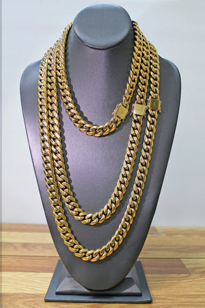 14K Gold Filled 14Mm Miami Cuban Link Chain Necklace, Chunky Unisex Jewelry