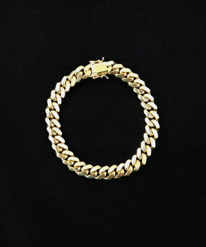 14K SOLID Gold Miami Cuban Chain Bracelet, Box Clasp Lock, Heavy Real 14K 3Mm-10Mm Yellow Gold,14K Bracelet, 14K Gold Miami Cuban Bracelet