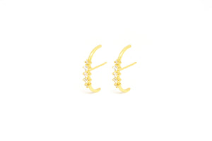 Dainty & Minimalist 4 Prongs CZ Ear Lobe Cuff Earrings