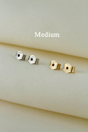14K Solid Gold Earring Backings, Butterfly Ear Nuts, Replacement Stud Push Backs.