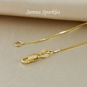 10K Solid Gold Box Chain Bracelet, Box Gold Chain Bracelet, Dainty Gold Bracelet, Layering Gold Bracelet, Stackable Gold Bracelet for Women