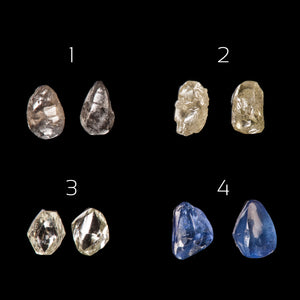 Raw Diamond Earrings, Rough Diamond Drop Earrings, Raw Diamond Dangling Earrings