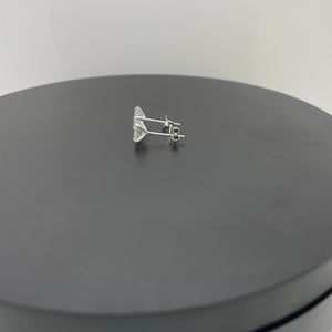 Sterling Silver Aurora Borealis Stud Earrings, Cubic Zirconia