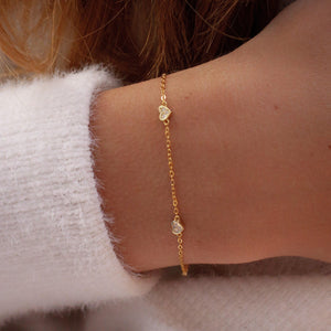 Dainty 925 Sterling Silver Heart Bracelet - Perfect Gift for Her.