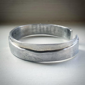 10 Year Anniversary Hand Stamped Aluminium Tally Mark Cuff Bracelet Gift.