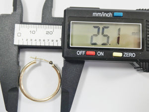 Elegant 10K Yellow Gold Polished 2mm Hoop Earrings for Women.