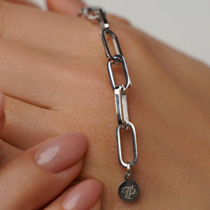 Elegant 18K Gold Paperclip Bracelet - 6mm Large Link Chain, Minimalist Jewelry for Women.