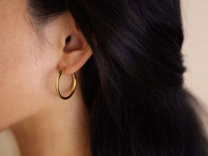 Elegant 18K Gold Filled Minimalist Hoop Earrings - Perfect Everyday Gift for Her.