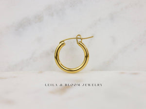 Elegant 18K Gold Filled Minimalist Hoop Earrings - Perfect Everyday Gift for Her.