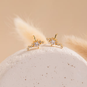 Diamond Ear Cuffs by Caitlyn Minimalist • Statement Cartilage Ear Cuff • Silver Star Earrings • Bridal Jewelry • Best Friend Gift • ER275