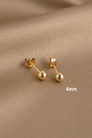 Tiny Ball Studs, Daily Wear Plain Ball Stud Earrings 3Mm, 4Mm, 5Mm Dainty Gold Earrings, Tiny Stud Earrings, Minimalist Earrings