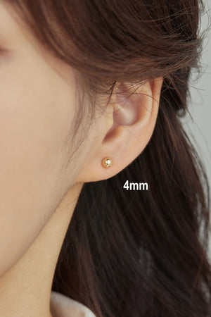 Tiny Ball Studs, Daily Wear Plain Ball Stud Earrings 3Mm, 4Mm, 5Mm Dainty Gold Earrings, Tiny Stud Earrings, Minimalist Earrings