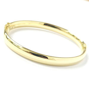 Elegant 9ct Gold Hinged Bangle Bracelet - UK Hallmarked, 6.5mm Wide Ladies Design.