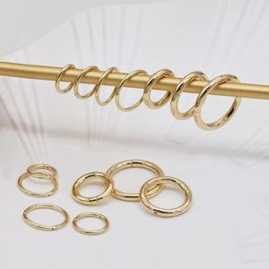 14K Solid Gold Hinged Clicker Hoop Belly Button Hoop Huggie Hoop Cartilage Earring Conch Hoop Helix Hoop Nose Hoop Tragus Clicker Hoop