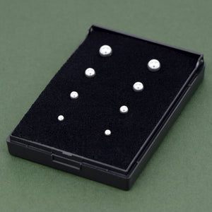Genuine 925 Sterling Silver 3, 4, 5 & 6Mm Polished Studs/Earrings in Gift Box Gift for Her, Silver Earrings, Silver Ball Studs
