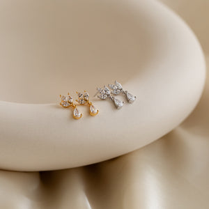 Marquise Diamond Drop Earrings by Caitlyn Minimalist • Dainty Dangle Earrings • Elegant Wedding Jewelry • Birthday Gift for Mom • ER343