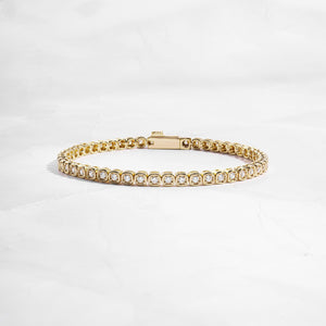 Handmade Tennis Bracelet, Gold Tennis Bracelet, Cubic Zirconia Tennis Bracelet, Dainty Bracelet, Diamond Bracelet, Gift for Her, Bracelet