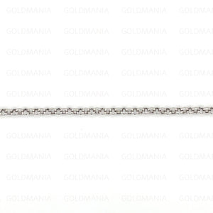 14K White Gold round Link Anklet - 2.0Mm, 10 Inch