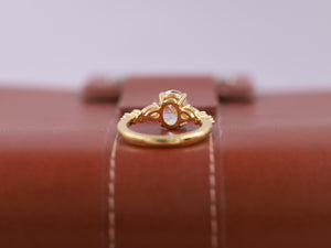 Genuine Lab Grown Diamond Ring, 14K Solid Gold Wedding Ring, Oval Diamond Engagement Ring, Seven Diamond Ring, Anniversary Gift for Women