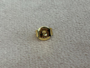 2.0 Carat Pear Cut Lab Diamond Earrings: Gold Plated Sterling Silver