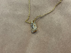 2.65 Carat Lab Created Diamond Oval Pendant: 14K Gold Plated Necklace