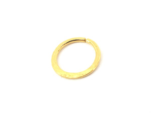 24K Solid Gold Hammered Huggie Earrings - Luxurious Seamless Pure Gold Hoops.