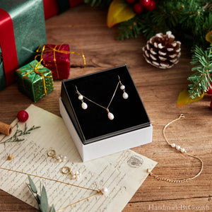 Minimalist CZ Diamond Pearl Earrings, Freshwater Pearl Earrings, Elegant Pearl Dangles, Wedding Pearl Jewelry, Bridesmaid Gift, Gift for Mom