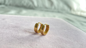 22K Gold Hoop Earrings - 916 Pure Gold (Size 8 Mm) 916 Gold Hoop/Pure Gold 2.56G