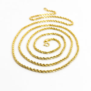 Solid 18K Gold Necklace - Handcrafted Italian Jewelry - 750 Yellow Gold Chain - Textured Luxury Statement Pendant - Timeless Investment
